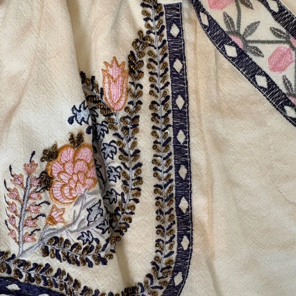 NWOT By Anthropologie Embroidered and beaded shorts